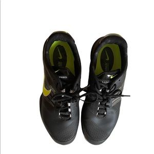 Women’s Nike ortholite  lunar speed, size 10 like new black with a neon stripe